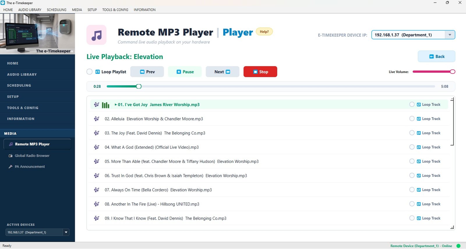 The remote MP3 player
