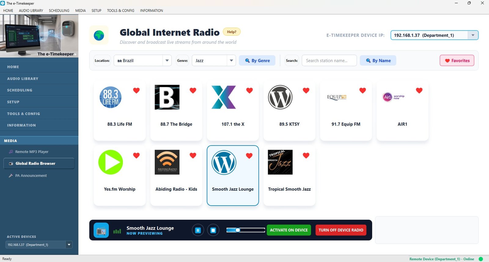 Internet radio browser