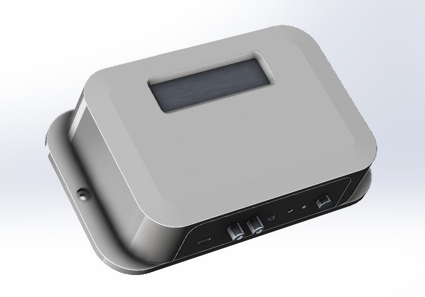 The e-Timekeeper V2.0 controller with its display lit